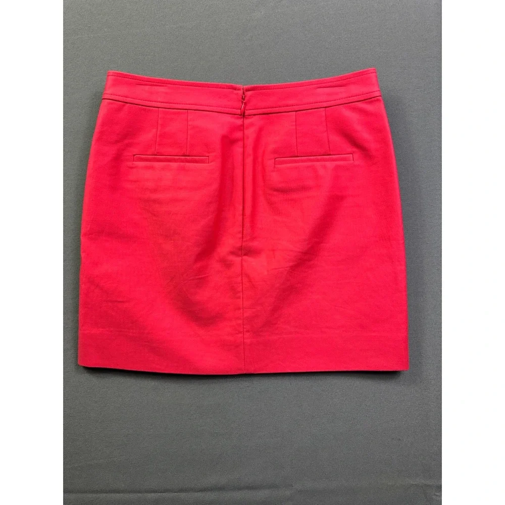 J Crew Red Nautical Sailor Mini Skirt Gold Anchor Button Twill Preppy Skirt Sz 0